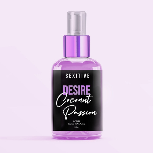 Aceite Para Masajes Desire Coconut  60ml Sexitive Sabor Coco