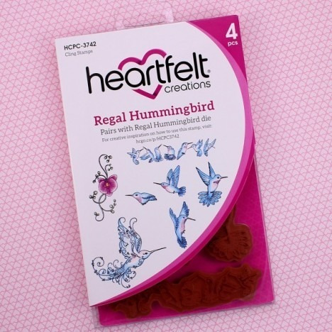Imagem 1 de 2 de Heartfelt Creations Cling Carimbos Set Regal Hummingbird