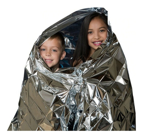 Imagem 1 de 4 de Kit 6 Cobertor Isolante Manta Térmica Resgate Sobrevivência 