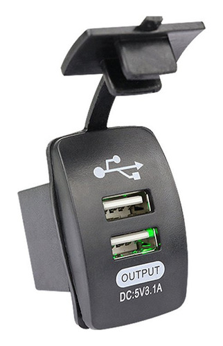 Terminal Conector Cargador Usb Dual Auto Camion Moto Barco