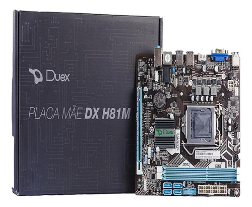 Placa Mãe Duex Intel 1150 Ddr3 (core I7/i5/i3, H81, 16gb)