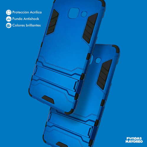 Funda Iron Para Samsung Galaxy J7 Max Carcasa Antishock Azul