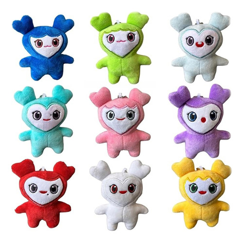 9 Piezas Peluche Lovely Twice Llavero K Pop Kawaii 10 Cm