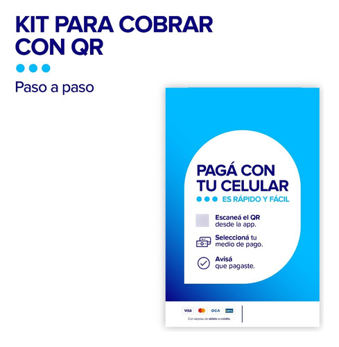 Imagen 1 de 1 de Kit Oficial Para Código Qr De Mercado Pago