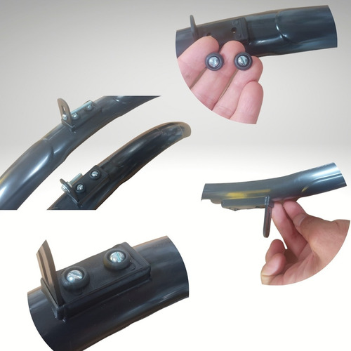 Imagem 4 de 10 de Paralama Em Nylon Para Bicicleta Aro 26 Par