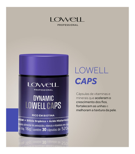 Dynamic Lowell Sh +cond +caps Antiqueda, Força E Crescimento