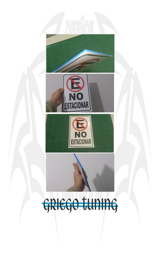 Imagen 3 de 6 de Cartel No Prohibido Estacionar Impreso Plástico 30x20cm