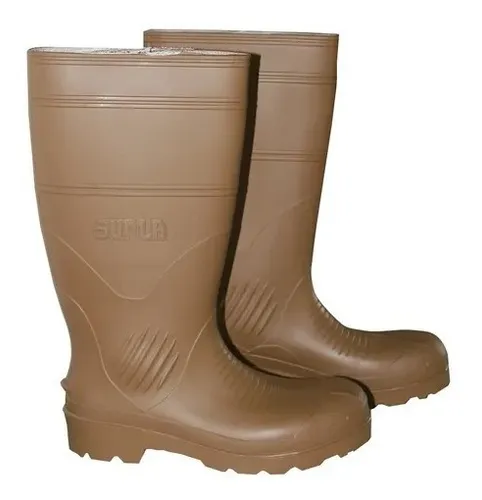 Botas De Goma Caña Larga Beige