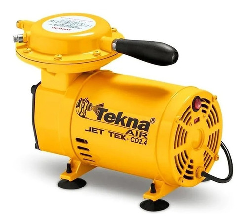 Imagem 1 de 2 de Compressor de ar mini elétrico portátil Tekna CD2.4 amarelo 127V/220V