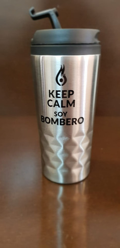 Imagen 2 de 3 de Vaso Térmico Metálico Bomberos - Fba