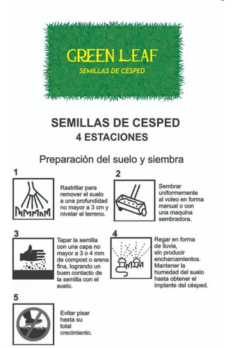 Semilla Césped 4 Estaciones Premium X 10 Kg