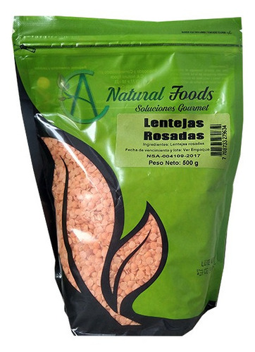 Lentejas Rosadas X 500g  Natural Foods