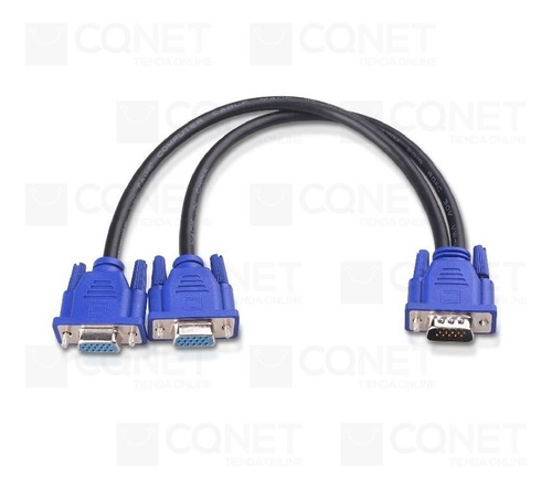 Cable Vga Para Conectar 2 Monitores 1 Macho A 2 Hembra Pc