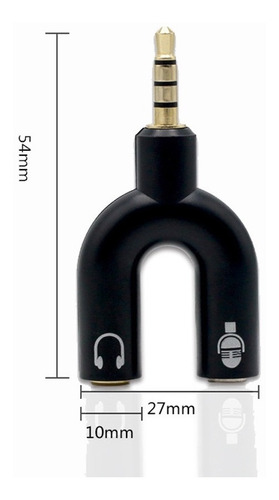 Splitter Plug 3,5 A Jack Micrófono Y Auricular Ps4 Pc Mic