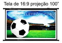 Comprar Tela Telão Projeção Datashows E Retroprojetores 100 Polegada