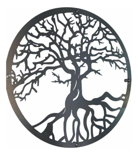 Decoración Circular Del Árbol De La Vida En Acero Inoxidable Tamaño 50cm