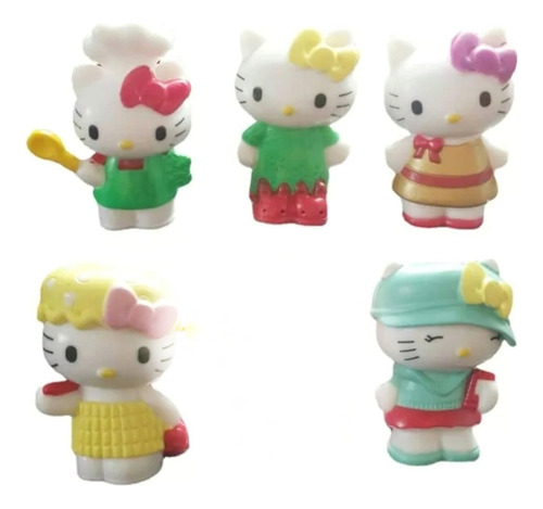 Hello Kitty Colección X 5 Figuras Mini En Bolsa