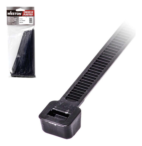 Cincho Plastico Negro 9.0 X 600mm (bolsa C/100)