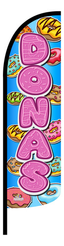 Bandera Publicitaria Promocity Donas 4x1 Completa Donas