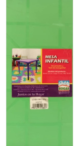 Mesa Plástica Infantil Alfa Hogar #pe