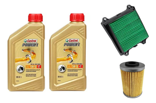 Kit Service Castrol Power 1 + Filtros Rouser Rs 200 Coyote