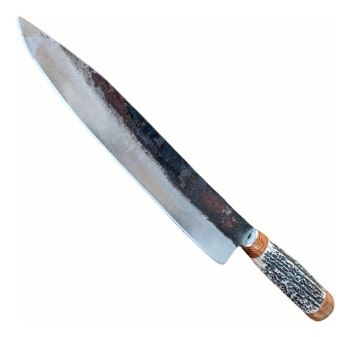 Excelente Cuchillo Disco Arado Simil Y Madera 24 Cm Afilado 