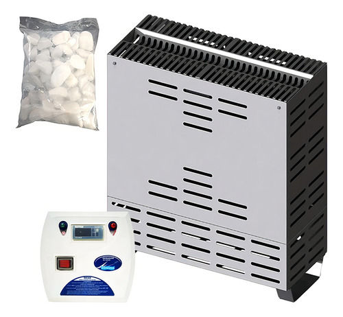 Sauna Seca 7,5kw Sodramar + Quadro Digital + Seixo - Até 15m