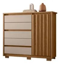 Comprar Cômoda Sapateira Quarto Duetto 05 Gavetas E 1 Porta Ripada