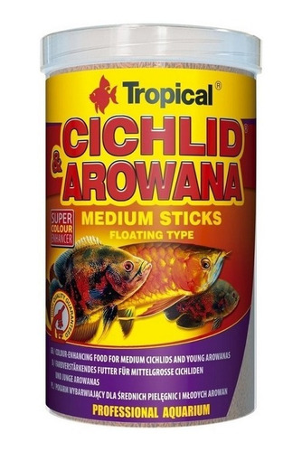 Alimento Peces Ciclidos Y Arowana Tropical 250 Ml 