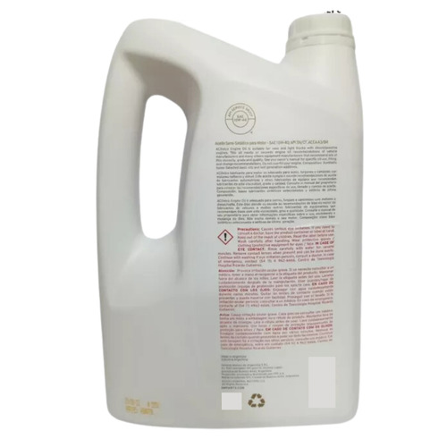 Aceite para motor ACDelco 10w40 Semi-sintético para autos, pickups & suvs 4 LITROS