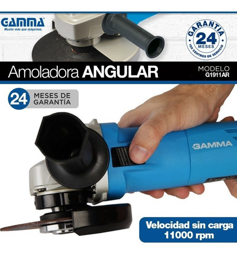 Amoladora Angular Gamma G1911ar 4 1/2 115 Mm 850 Watts
