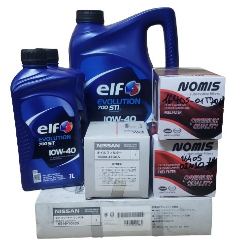 Kit Mantenimiento Filtros Y Aceite Elf 10w40 Nissan D21 Td27