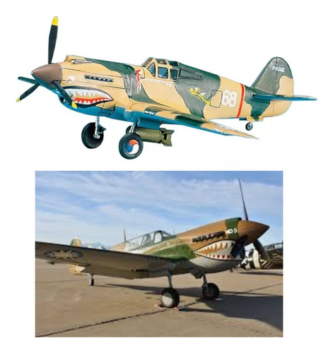 Avião Curtiss P-40b Tomahawk - Kit Academy - 12456 - 1/72