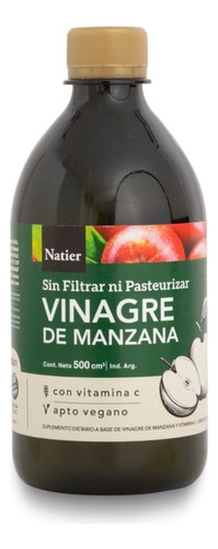 Natier Vinagre De Manzana Bebible Vitamina C 500ml