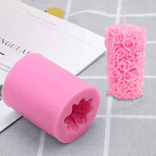 Molde Silicona Para Velas Jabón Cera Con Forma Flor De Rosa