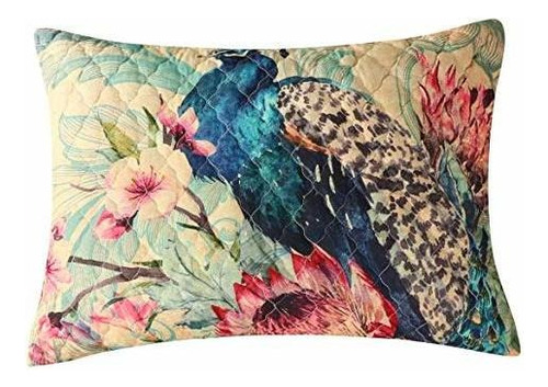 Funda De Almohada Barefoot Bungalow Eden Peacock, Tamañ