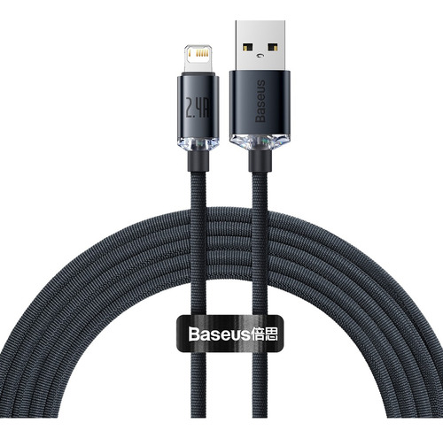 Cable Usb A A Lightning Baseus 2 Mts Carga Rapida 2.4 A 