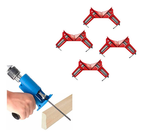 Kit 4 Grampos Angular + Adaptador Tico-tico - Charbs