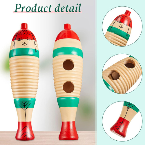4 Juegos De Instrumento Guiro Forma De Pez, Instrumento...