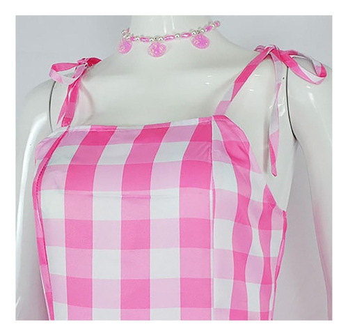 Disfraz De Para Barbie Para Adulto Cosplay Vestido Rosa A Cuadros Para Tik Tok,rojo,salir,fiesta,actuación,cita,viaje,reunión
