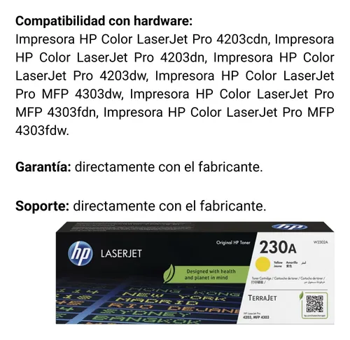Cartucho De Tóner Original Hp Laserjet 230a Amarillo