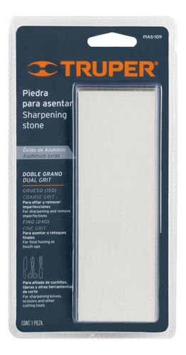 Piedra Afilar Cuchillos Doble Grano 150 - 240 Truper 11667