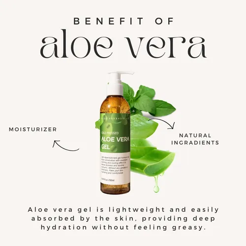 Gel De Aloe Vera Benatu, 260 Ml, 100% Puro, Prensado En Frío