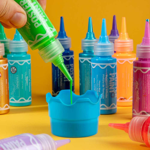 Set 24 Temperas Grandes 60 Ml Mont Marte Con Aplicador Color