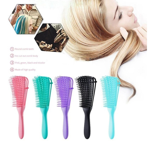 Imagen 3 de 4 de Cepillo Flexible Desenredante, Cabello Ondulado, Rizado