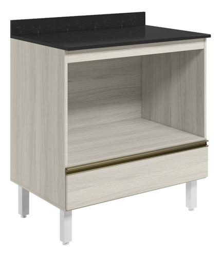 Balcao Nicho Forno 80cm Mdf Kali 16406 Bianco Toq Bianco Toq