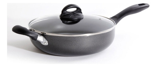 Frigideira Wok Com Tampa Premium Clairborne Oster Cor Preto/Cinza