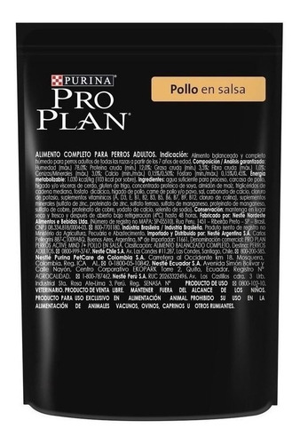 Imagen 2 de 2 de Alimento Pro Plan OptiAge Active Mind 7+ para perro senior todos los tamaños sabor pollo en sobre de 100g