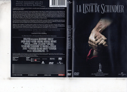 La Lista De Schindler (1993) (2 Dvd) - Dvd Original - Mcbmi