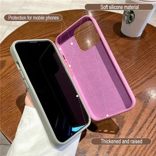 Funda De Teléfono De Silicona De Color Sólido De Primera Calidad Para iPhone